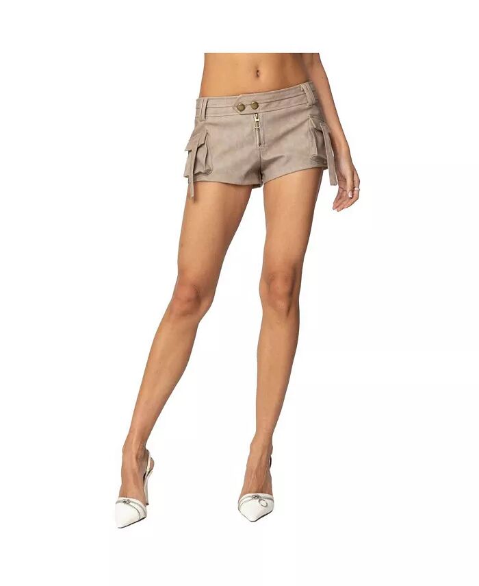 Женские шорты Micro Cargo из искусственной кожи с потертостями Edikted, коричневый/бежевый
Женские шорты Micro Cargo из искусственной кожи с потертостями Edikted, коричневый/бежевый