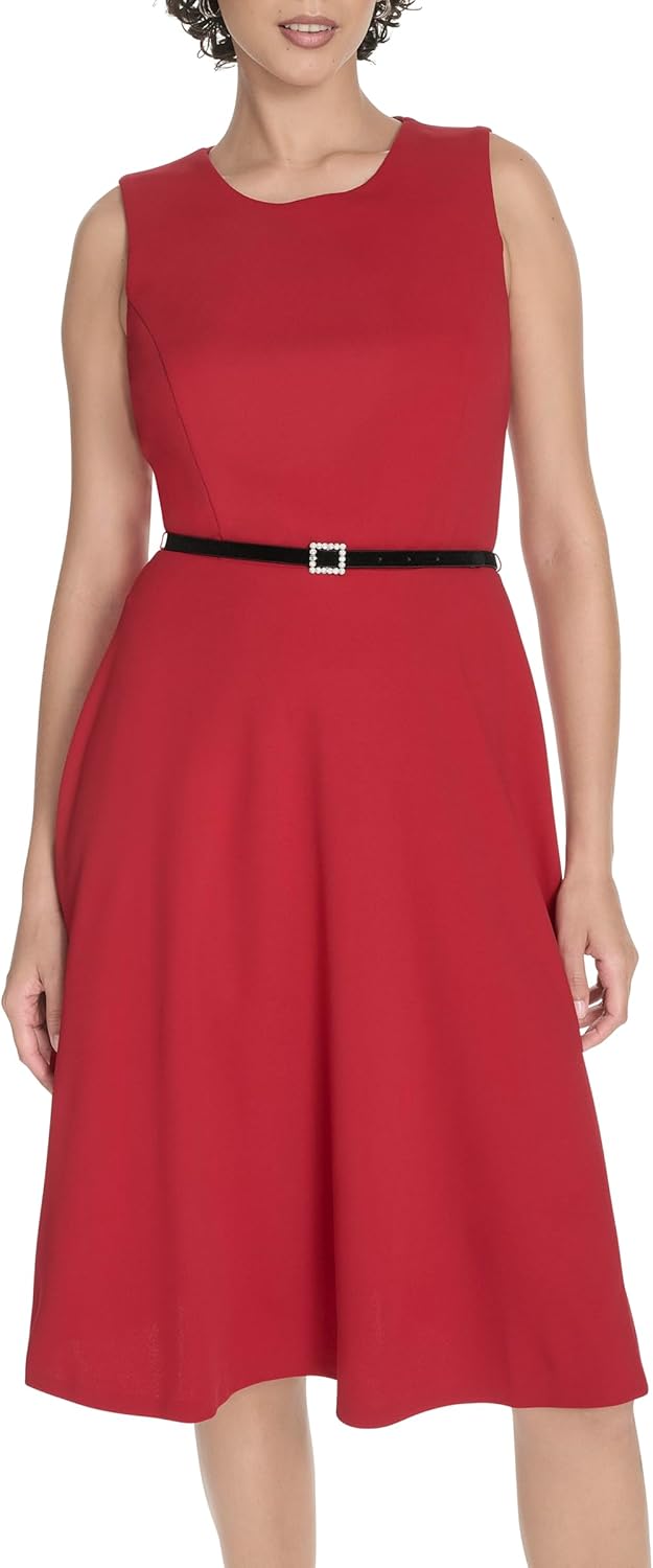 Женское платье миди Tommy Hilfiger из крепа Scuba без рукавов с расклешенным лифом, Deep Scarlet
Женское платье миди Tommy Hilfiger из крепа Scuba без рукавов с расклешенным лифом, Deep Scarlet