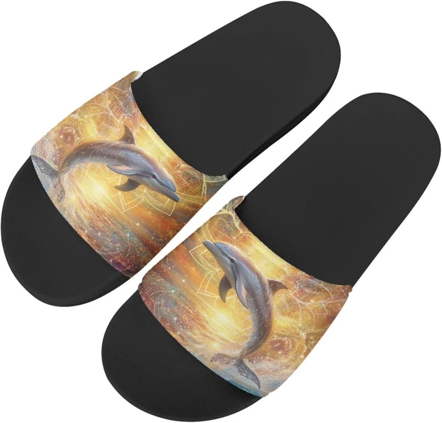 Тапочки Howilath с оригинальным узором для женщин и мужчин, нескользящие шлепанцы с одной лямкой, открытый носок, мягкая подошва, плоские сандалии, Mandala Dolphin
Тапочки Howilath с оригинальным узором для женщин и мужчин, нескользящие шлепанцы с одной лямкой, открытый носок, мягкая подошва, плоские сандалии, Mandala Dolphin