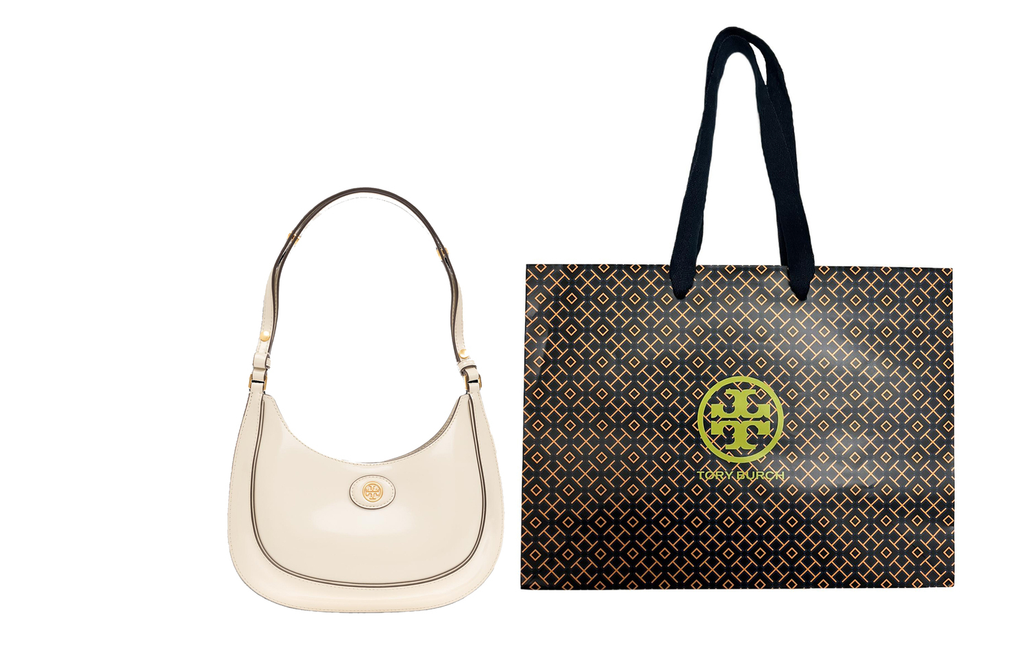 TORY BURCH Кожаная сумка Робинсон полумесяц женская белая
TORY BURCH Кожаная сумка Робинсон полумесяц женская белая