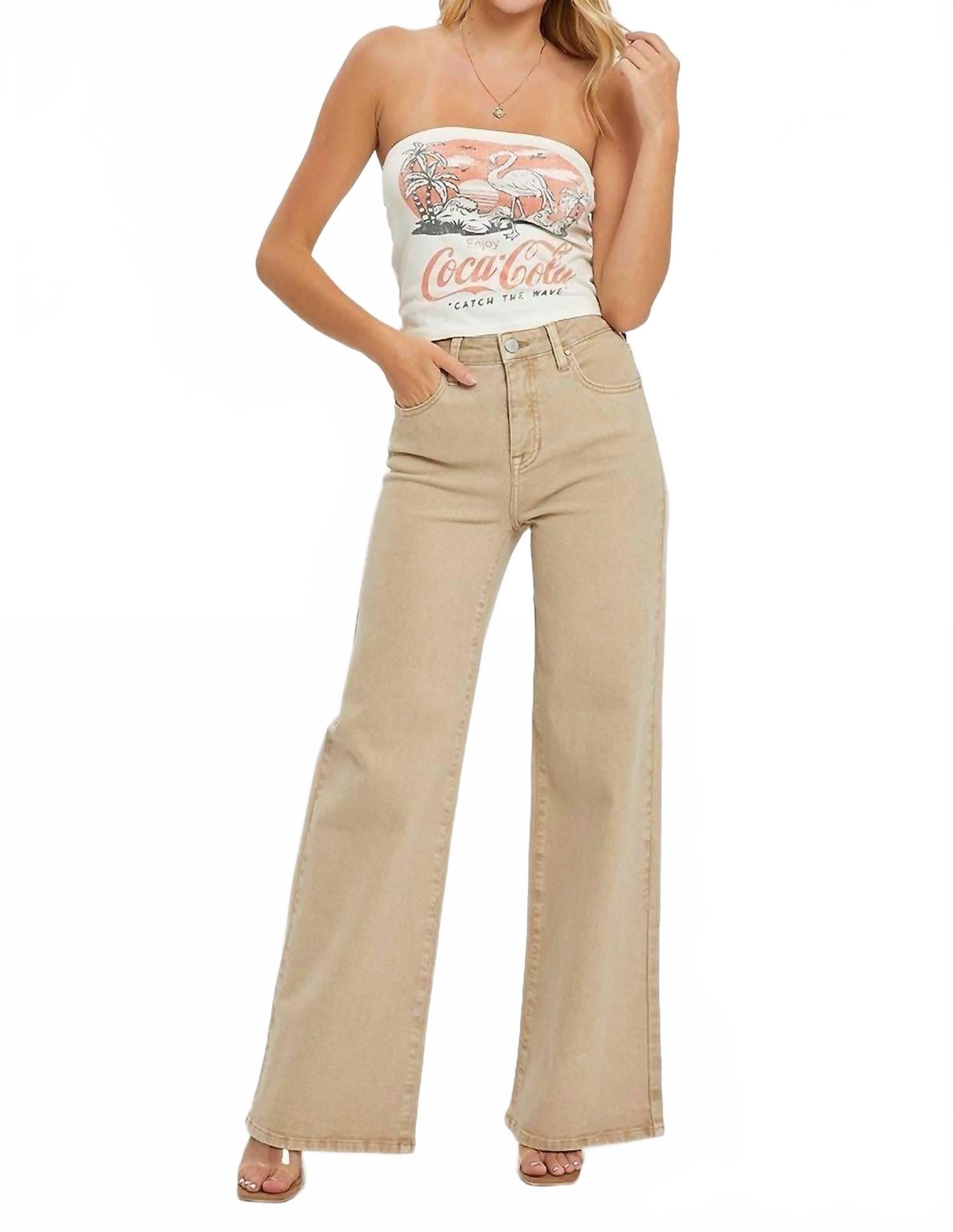 Джинсы с высокой посадкой и утягивающим эффектом в цвете хаки RISEN
Джинсы с высокой посадкой и утягивающим эффектом в цвете хаки RISEN