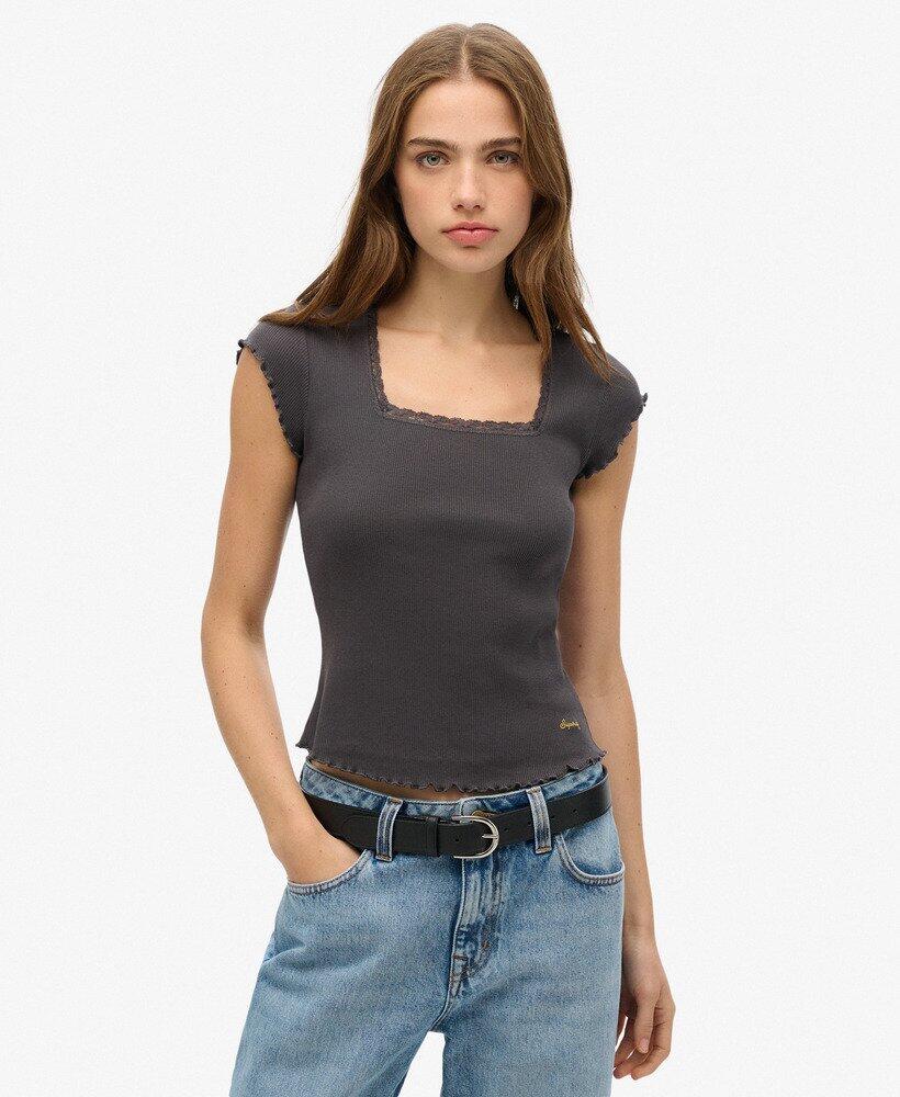 SUPERDRY Футболка с короткими рукавами и квадратным вырезом
SUPERDRY Футболка с короткими рукавами и квадратным вырезом