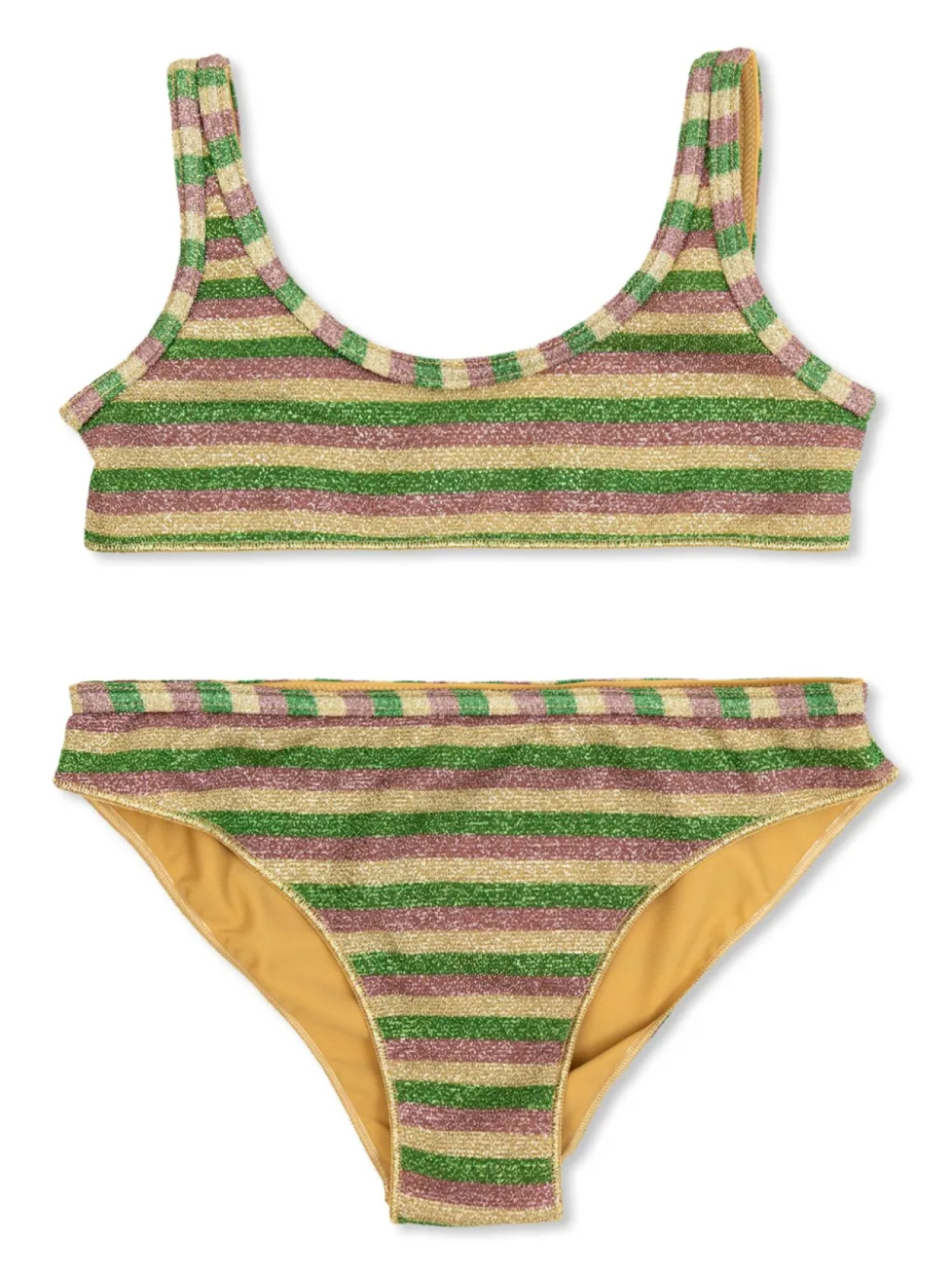 Комплект бикини в полоску Oseree Kids, зеленый
Комплект бикини в полоску Oseree Kids, зеленый