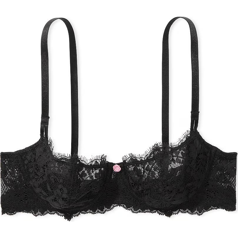 Victoria's Secret Fantasy Collection Dream Angels Wicked Unlined Lace Balconette Bra / Black Bra Women's Black
Victoria's Secret Fantasy Collection Dream Angels Wicked Unlined Lace Balconette Bra / Black Bra Women's Black