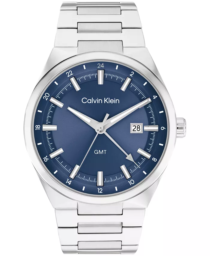 Мужские часы Distinguish GMT со стальным браслетом серебристого оттенка, 44 мм Calvin Klein
Мужские часы Distinguish GMT со стальным браслетом серебристого оттенка, 44 мм Calvin Klein