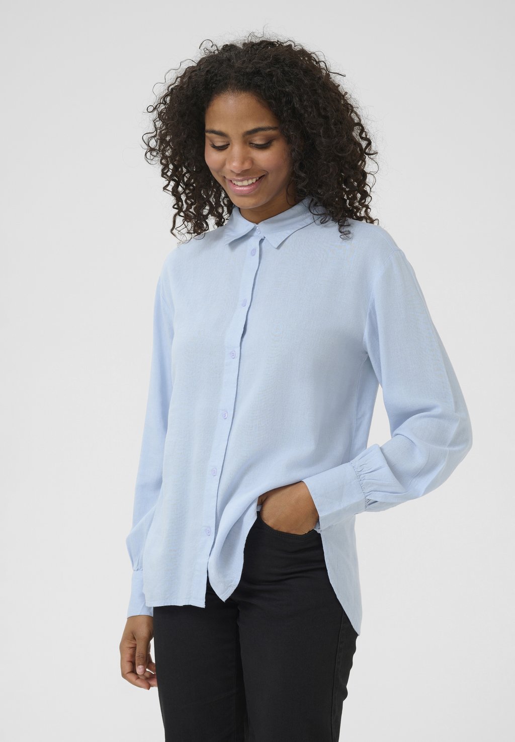 Блузка на пуговицах KAMILIA Kaffe, светло-голубой
Блузка на пуговицах KAMILIA Kaffe, светло-голубой