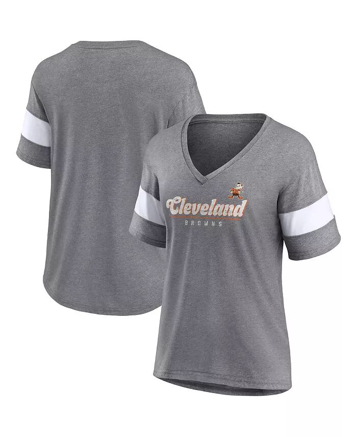 Женская футболка Heather Grey Cleveland Browns Give It All с коротким рукавом и V-образным вырезом из трехслойной ткани Fanatics
Женская футболка Heather Grey Cleveland Browns Give It All с коротким рукавом и V-образным вырезом из трехслойной ткани Fanatics