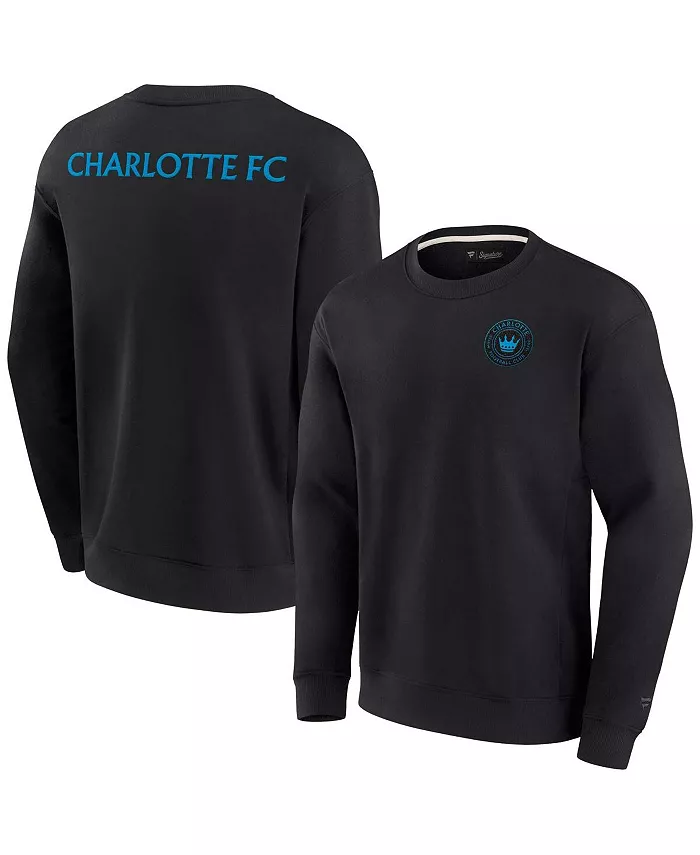 Мужская и женская черная супермягкая флисовая толстовка Charlotte FC Fanatics Signature
Мужская и женская черная супермягкая флисовая толстовка Charlotte FC Fanatics Signature