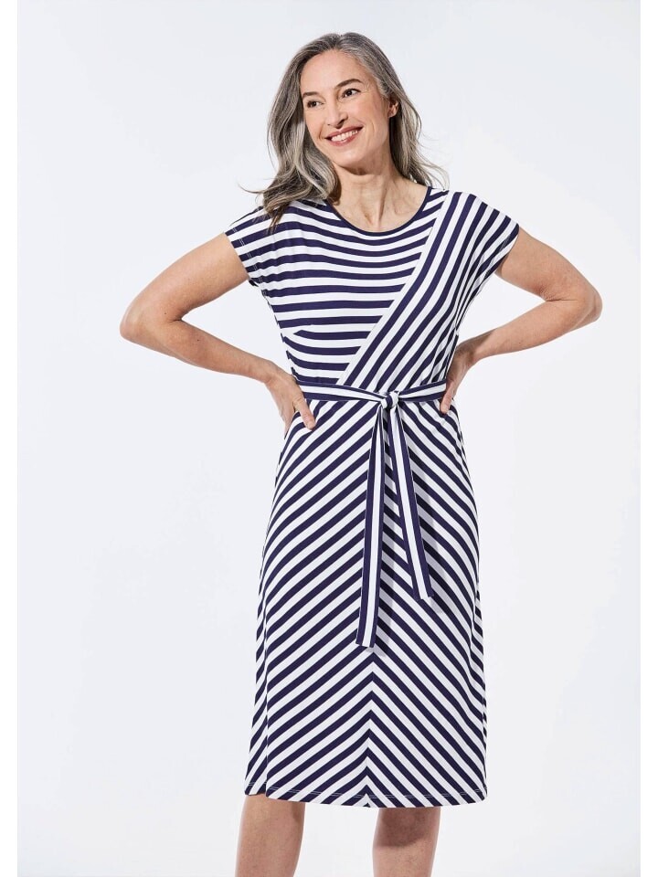 Длинное платье GOLDNER, цвет marine/weiß/gemustert 
Длинное платье GOLDNER, цвет marine/weiß/gemustert