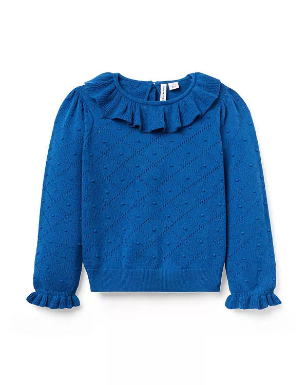 Детский свитер с оборками на воротнике - для малышек, девочек постарше Janie And Jack, синий
Детский свитер с оборками на воротнике - для малышек, девочек постарше Janie And Jack, синий