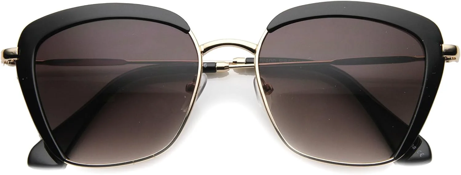 Женские современные модные солнцезащитные очки zeroUV в полуободковой квадратной оправе с оправой в виде бабочки, диаметр линз 52 мм, Black-gold / Lavender
Женские современные модные солнцезащитные очки zeroUV в полуободковой квадратной оправе с оправой в виде бабочки, диаметр линз 52 мм, Black-gold / Lavender