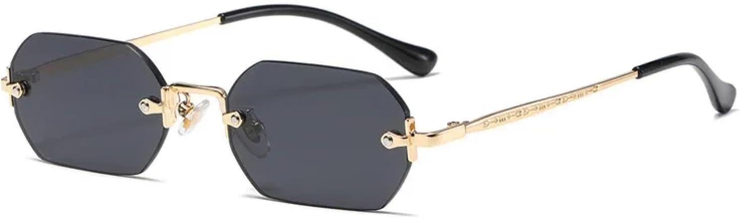 Солнцезащитные очки с защитой от УФ-излучения UV400 | Маленькие без оправы, металлические, золотистые | Для женщин и мужчин, для занятий спортом на открытом воздухе и вождения DSVIGF, Gold Black
Солнцезащитные очки с защитой от УФ-излучения UV400 | Маленькие без оправы, металлические, золотистые | Для женщин и мужчин, для занятий спортом на открытом воздухе и вождения DSVIGF, Gold Black