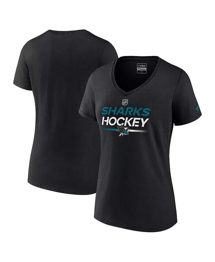 Женская черная футболка San Jose Sharks Authentic Pro с v-образным вырезом Fanatics, черный
Женская черная футболка San Jose Sharks Authentic Pro с v-образным вырезом Fanatics, черный