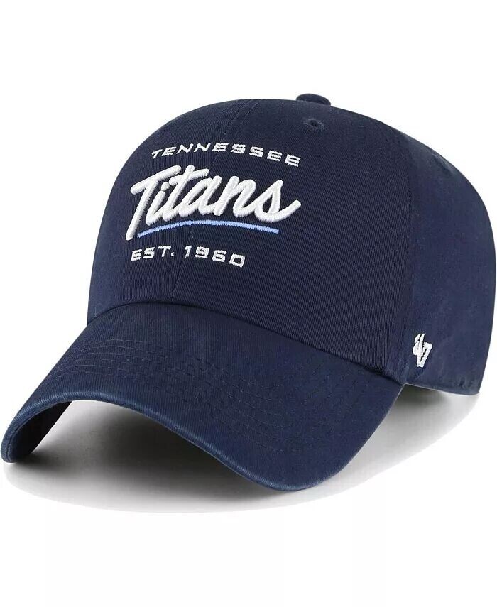 Женская темно-синяя регулируемая шапка Tennessee Titans Sidney Clean Up '47 Brand, синий
Женская темно-синяя регулируемая шапка Tennessee Titans Sidney Clean Up '47 Brand, синий