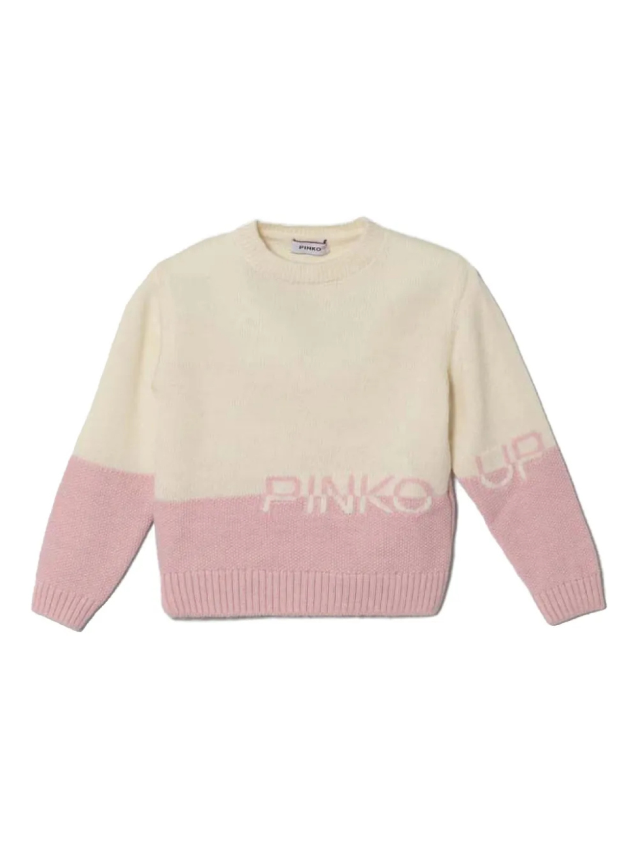 Pinko Kids свитер вязки интарсия с логотипом, нейтральный
Pinko Kids свитер вязки интарсия с логотипом, нейтральный
