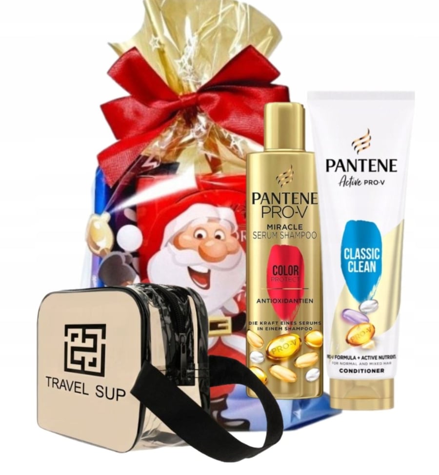 Рождественский подарочный набор Pantene Miracle: шампунь + кондиционер + косметичка Inna marka
Рождественский подарочный набор Pantene Miracle: шампунь + кондиционер + косметичка Inna marka