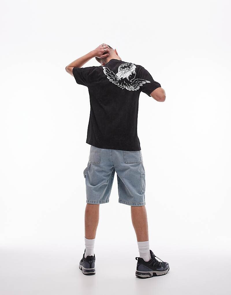 Topman Черная стираная футболка Extreme Oversize с принтом ангелов спереди и сзади
Topman Черная стираная футболка Extreme Oversize с принтом ангелов спереди и сзади