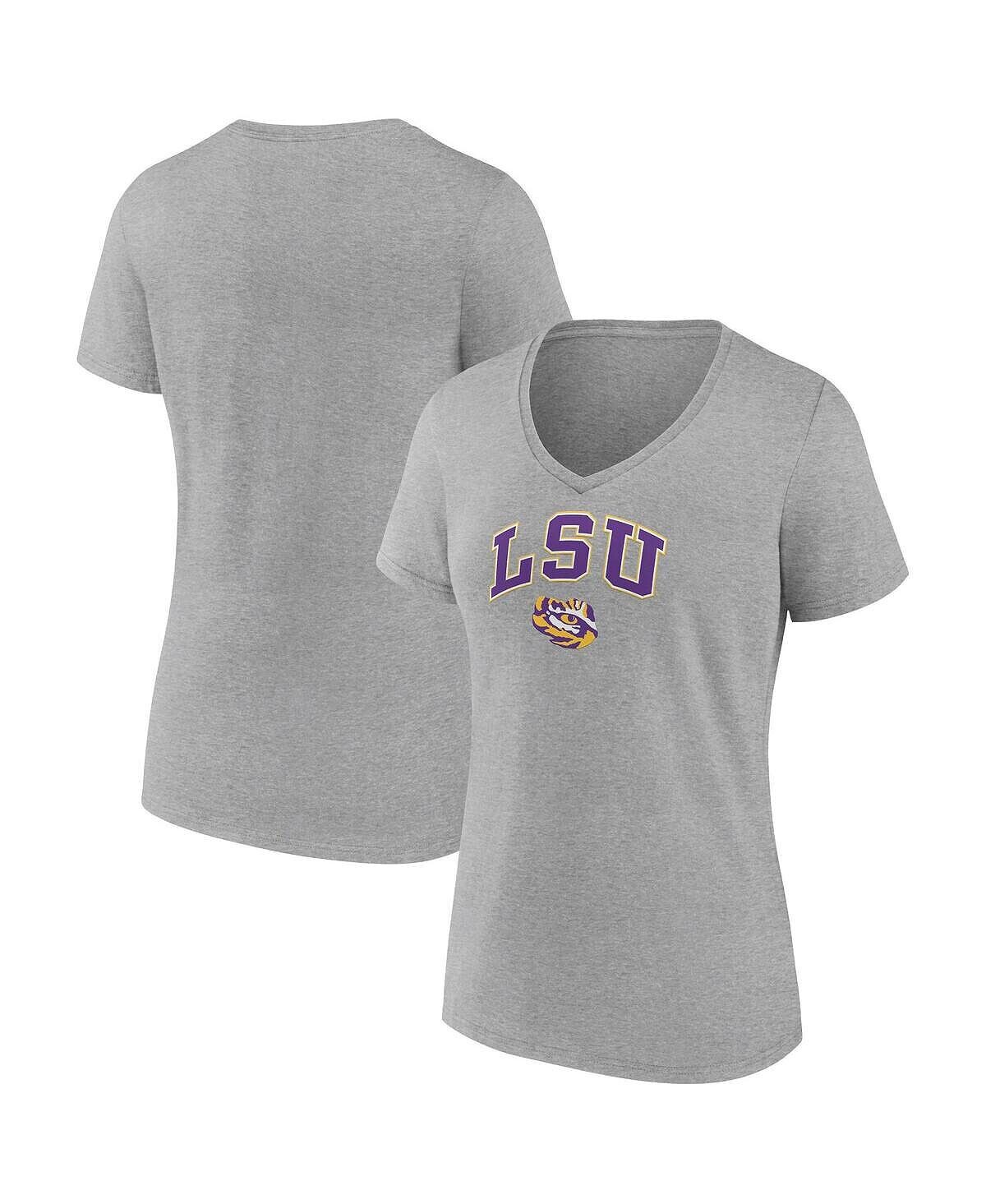 Женская футболка с v-образным вырезом с логотипом Heather Grey LSU Tigers Evergreen Campus Fanatics
Женская футболка с v-образным вырезом с логотипом Heather Grey LSU Tigers Evergreen Campus Fanatics