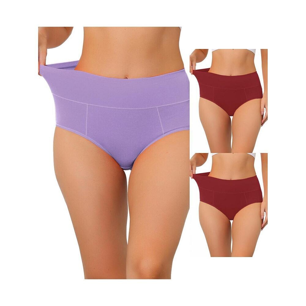 3 упаковки женского хлопкового нижнего белья с завышенной талией (доступны в размерах больших размеров), нижнего белья для контроля живота ALLEGRA K, цвет Burgundy Light Purple
3 упаковки женского хлопкового нижнего белья с завышенной талией (доступны в размерах больших размеров), нижнего белья для контроля живота ALLEGRA K, цвет Burgundy Light Purple