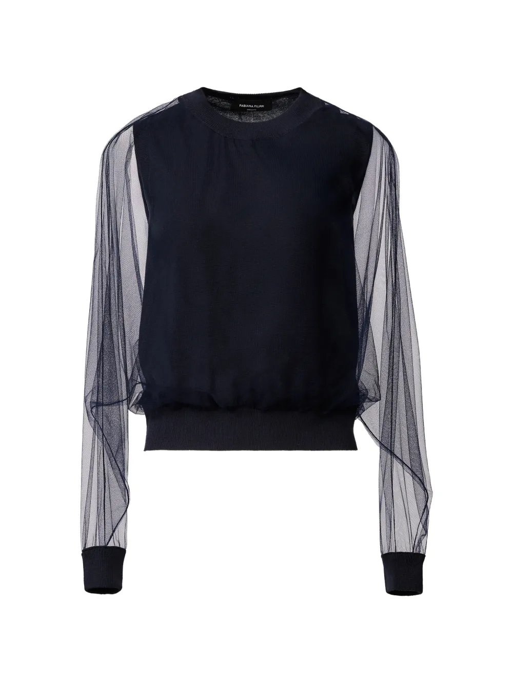 Блузка с прозрачными рукавами Fabiana Filippi, синий
Блузка с прозрачными рукавами Fabiana Filippi, синий