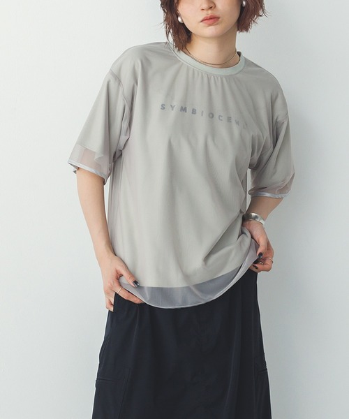 Футболка из тюля с многослойным логотипом Hunch, зеленый
Футболка из тюля с многослойным логотипом Hunch, зеленый