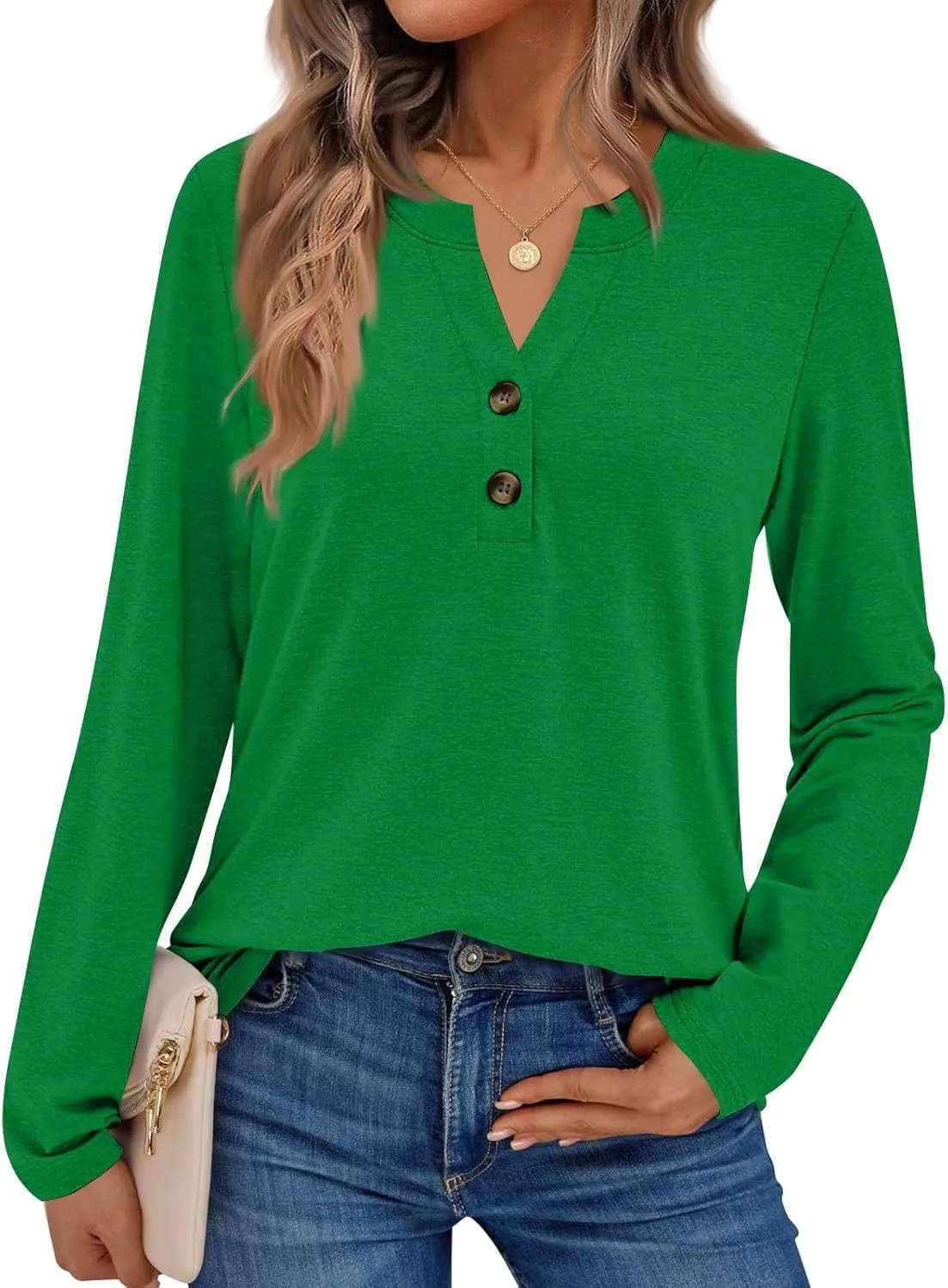 Женская блузка с длинным рукавом Henley FlekmanArt
Женская блузка с длинным рукавом Henley FlekmanArt