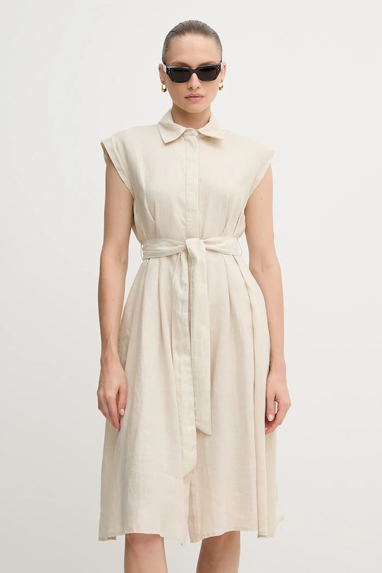 Льняное платье United Colors Of Benetton, бежевый
Льняное платье United Colors Of Benetton, бежевый