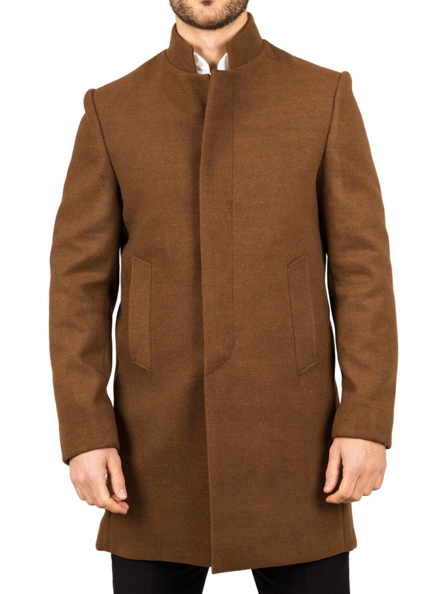 Пальто из шерстяной смеси с воротником-стойкой Классический тренчкот Зимняя куртка TruClothing, коричневый
Пальто из шерстяной смеси с воротником-стойкой Классический тренчкот Зимняя куртка TruClothing, коричневый