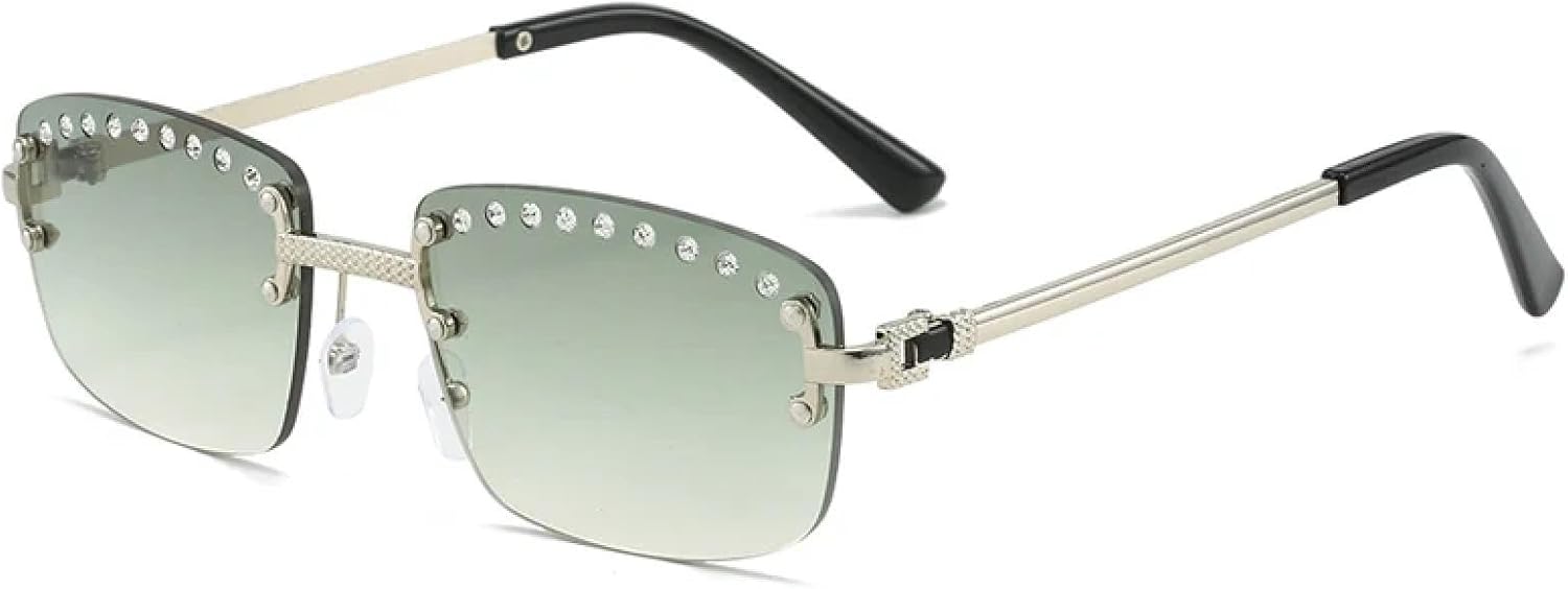 Модные солнцезащитные очки без оправы с имитацией бриллиантов для женщин и мужчин, в винтажном стиле, роскошные, для активного отдыха и путешествий, защита от УФ-излучения UV400 TKKTLLT, Gold Gradient Green
Модные солнцезащитные очки без оправы с имитацией бриллиантов для женщин и мужчин, в винтажном стиле, роскошные, для активного отдыха и путешествий, защита от УФ-излучения UV400 TKKTLLT, Gold Gradient Green