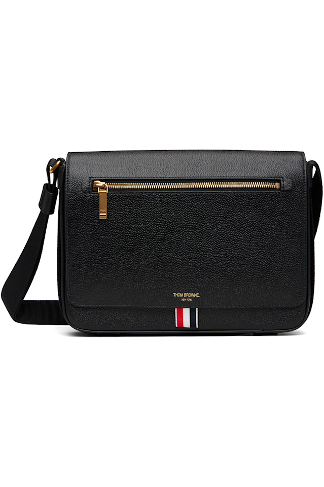 Мешок для репортажей с зернистым материалом Pebble Thom Browne, черный
Мешок для репортажей с зернистым материалом Pebble Thom Browne, черный