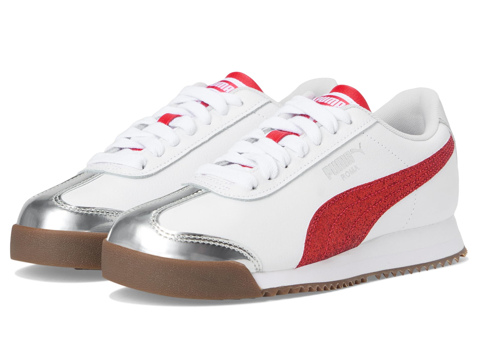 Кроссовки PUMA Kids Roma, Puma White/For All Time Red/Puma Silver
Кроссовки PUMA Kids Roma, Puma White/For All Time Red/Puma Silver