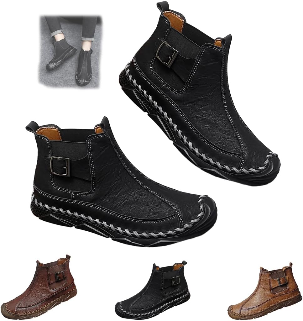 Мужские повседневные кожаные туфли, водонепроницаемые, теплые, слипоны, зимние ботинки для снега, с мягкой подошвой, противоскользящие, чизмовые ботинки до щиколотки для прогулок, вождения, ежедневных поездок и повседневных выходов Generic, черн...
Мужские повседневные кожаные туфли, водонепроницаемые, теплые, слипоны, зимние ботинки для снега, с мягкой подошвой, противоскользящие, чизмовые ботинки до щиколотки для прогулок, вождения, ежедневных поездок и повседневных выходов Generic, черн...