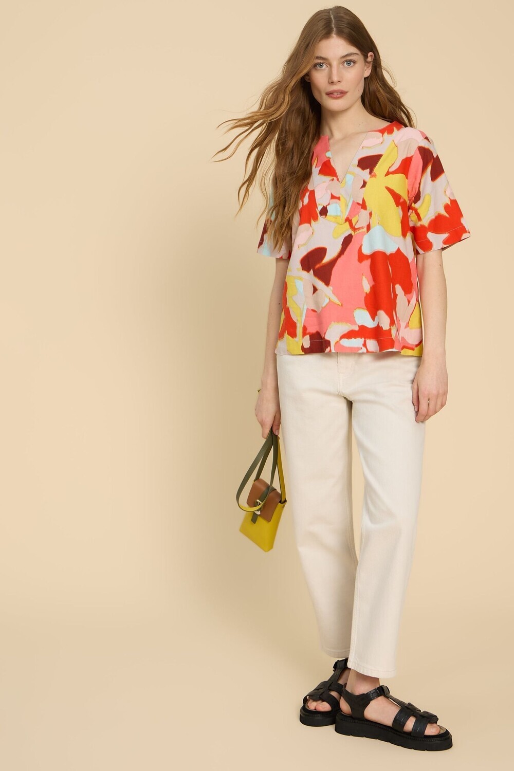 Топ из смеси льна Jamie White Stuff, оранжевый
Топ из смеси льна Jamie White Stuff, оранжевый