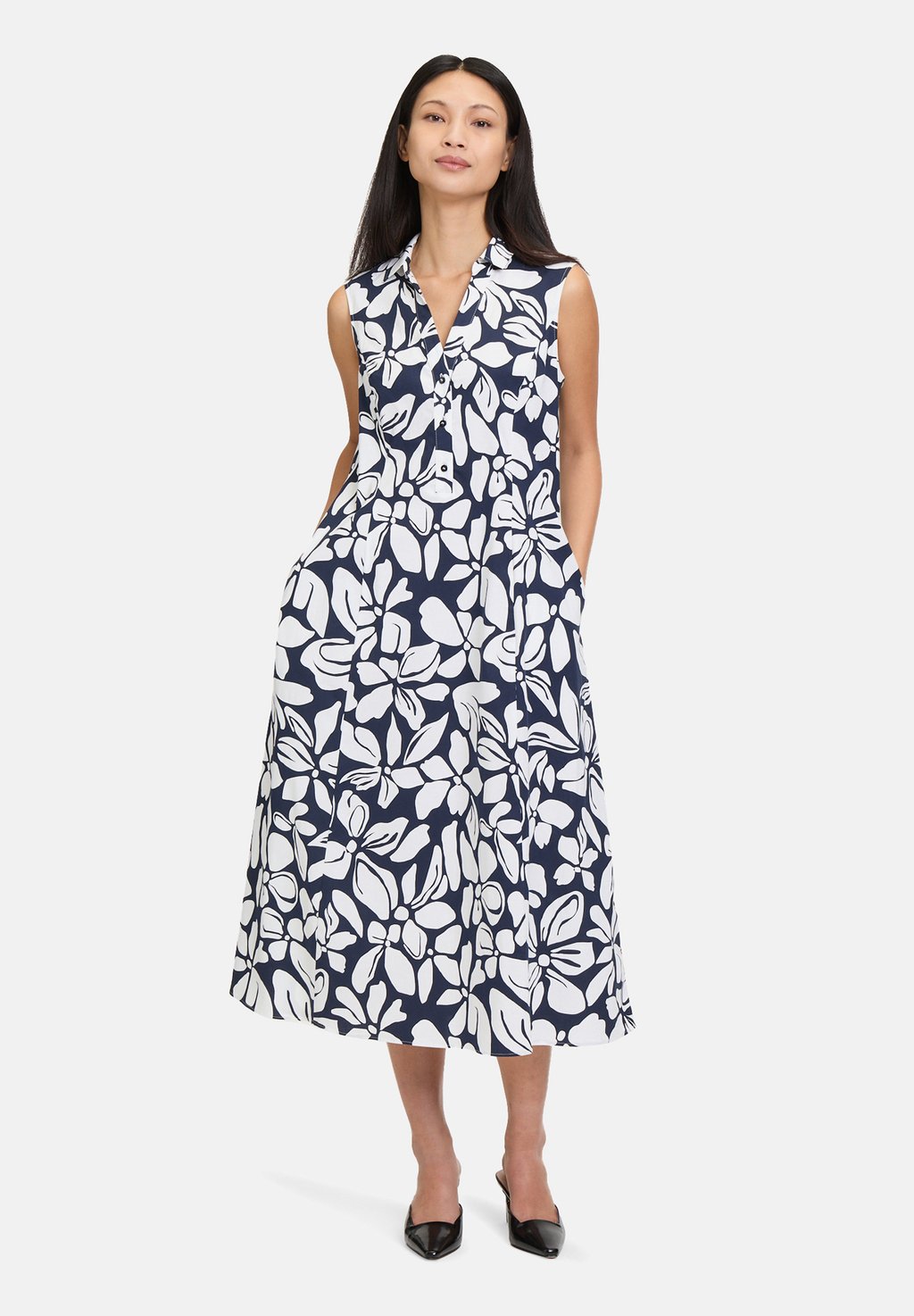 Платье-рубашка MIT KNOPFLEISTE Vera Mont, синий
Платье-рубашка MIT KNOPFLEISTE Vera Mont, синий