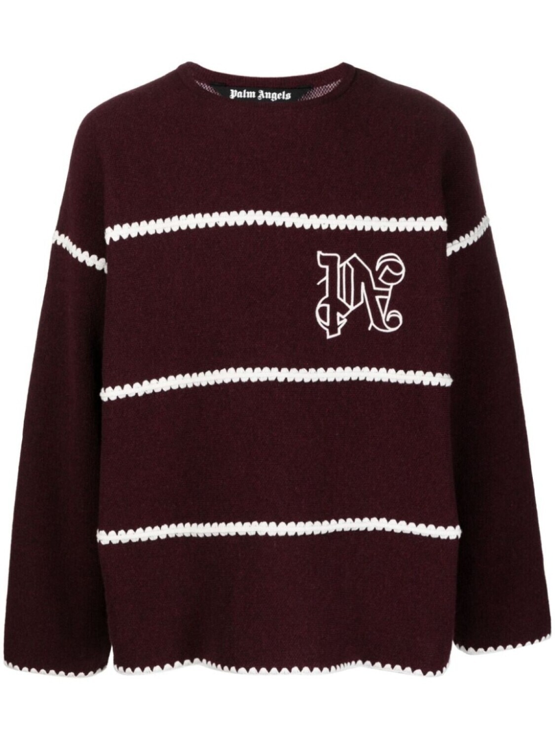 Palm Angels embroidered-monogram striped jumper, красный
Palm Angels embroidered-monogram striped jumper, красный