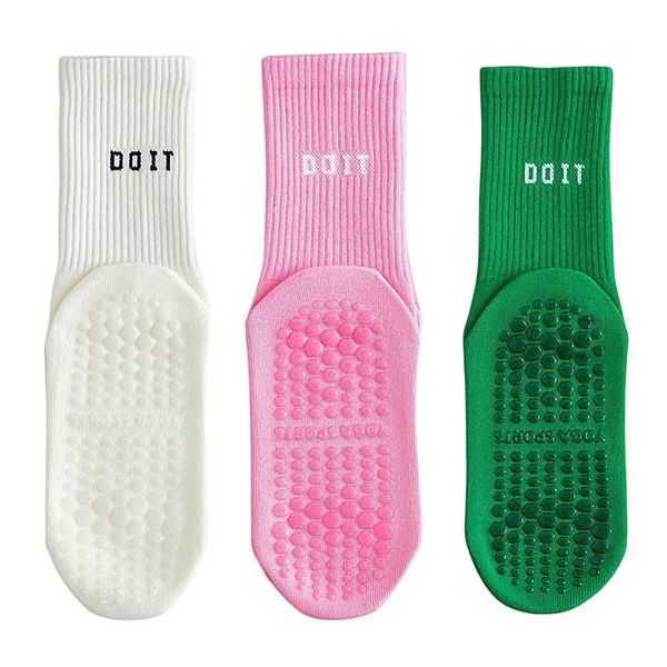 Комплект из 3 пар противоскользящих носков с рифленой манжетой Anna-Kaci, White Pink Green
Комплект из 3 пар противоскользящих носков с рифленой манжетой Anna-Kaci, White Pink Green