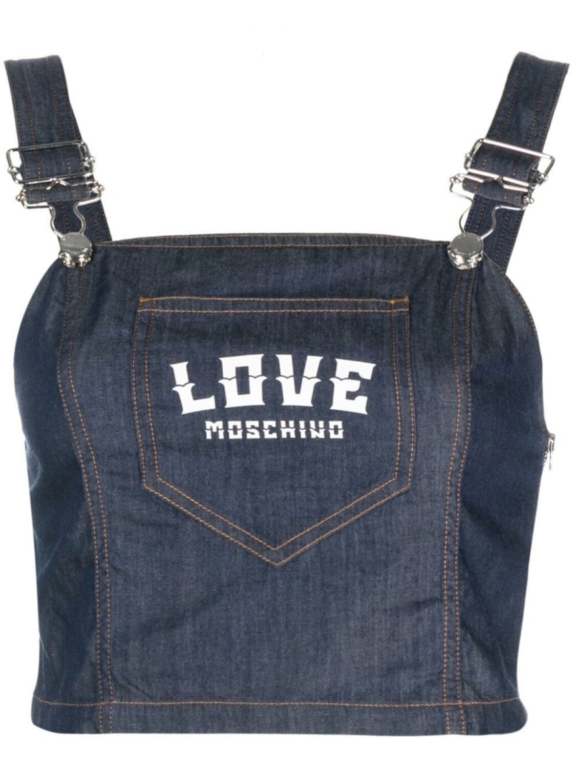 Love Moschino джинсовый топ с логотипом, синий
Love Moschino джинсовый топ с логотипом, синий