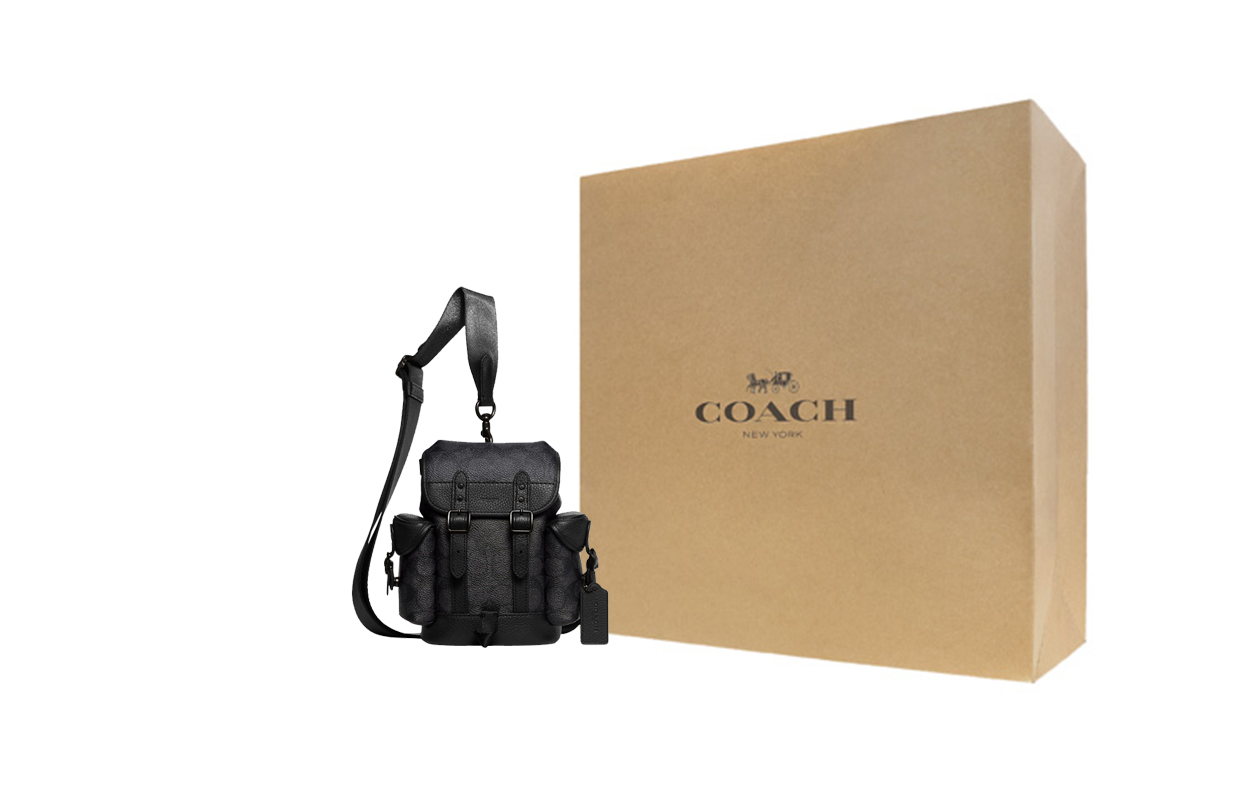 COACH Hitch Coated Canvas с мягкой полированной фактурной кожаной перевязью, мужская сумка через плечо, черная
COACH Hitch Coated Canvas с мягкой полированной фактурной кожаной перевязью, мужская сумка через плечо, черная