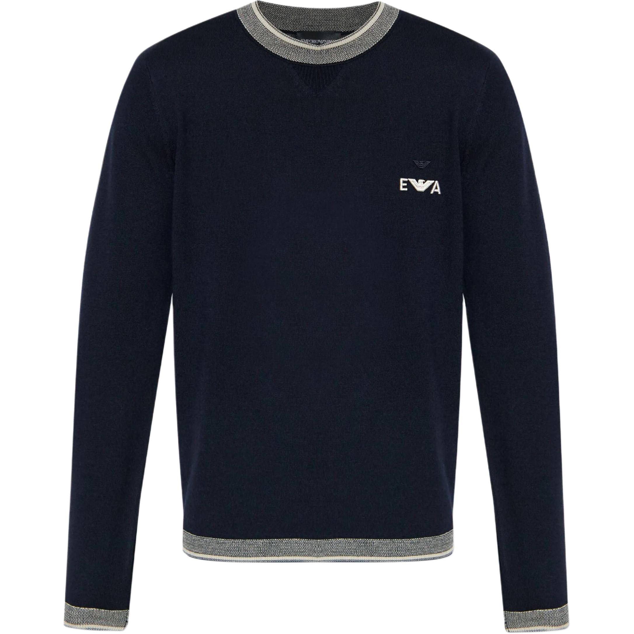 Свитер Wool с вышитым логотипом EMPORIO ARMANI, синий
Свитер Wool с вышитым логотипом EMPORIO ARMANI, синий