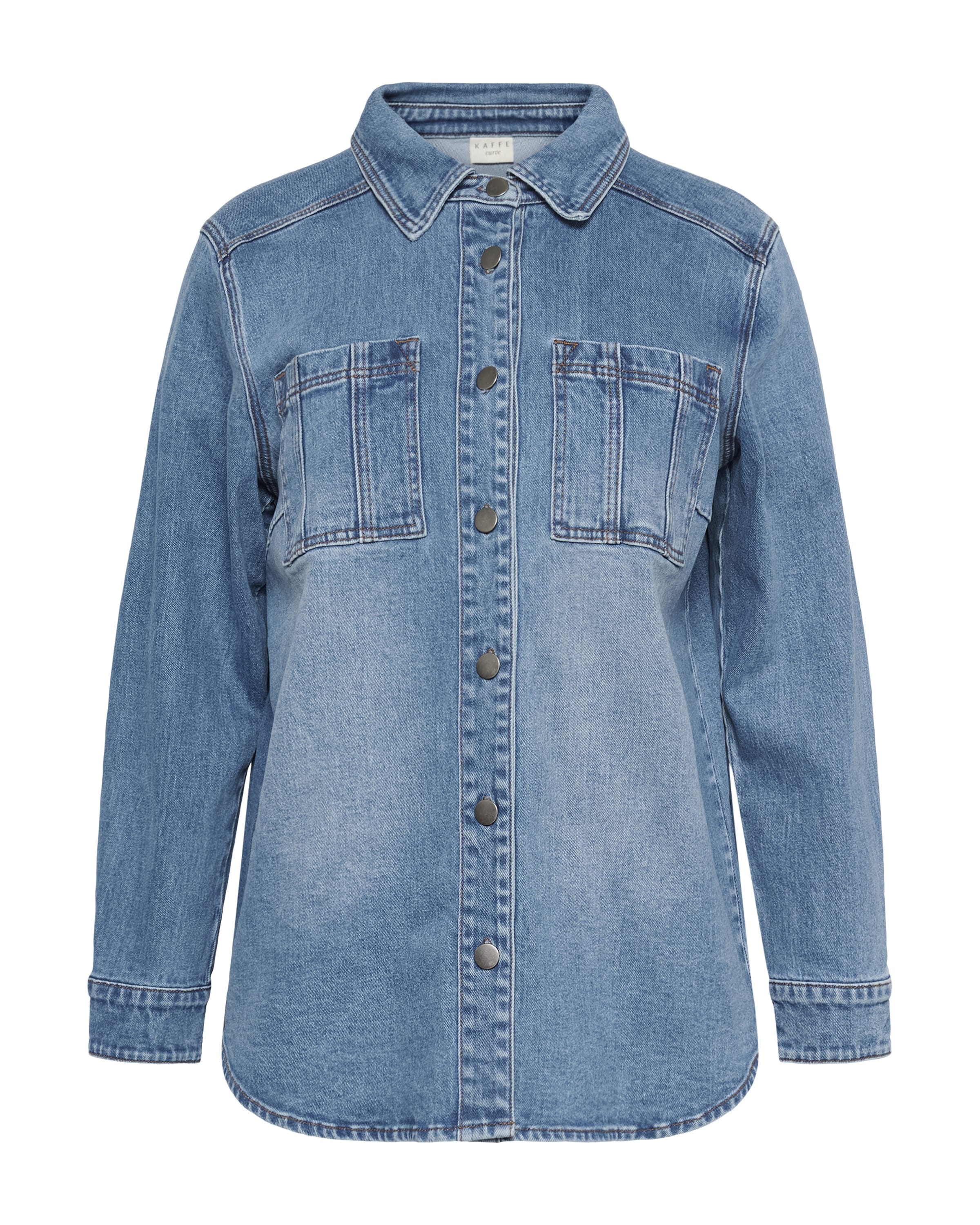 KAFFE CURVE Куртка межсезонная 'KCleoana' в синем дениме
KAFFE CURVE Куртка межсезонная 'KCleoana' в синем дениме