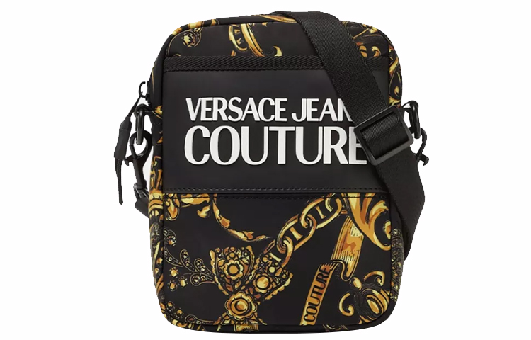 VERSACE JEANS COUTURE Нейлоновая наплечная сумка через плечо мужская черная с золотом
VERSACE JEANS COUTURE Нейлоновая наплечная сумка через плечо мужская черная с золотом