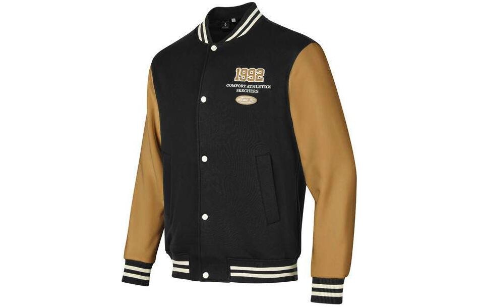 Бейсбольная куртка мужская черный/0018 Skechers 
Бейсбольная куртка мужская черный/0018 Skechers