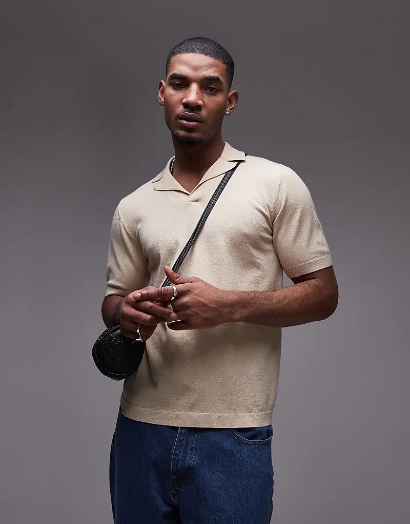 Рубашка Topman с короткими рукавами и открытым воротом, цвет «камень»
Рубашка Topman с короткими рукавами и открытым воротом, цвет «камень»