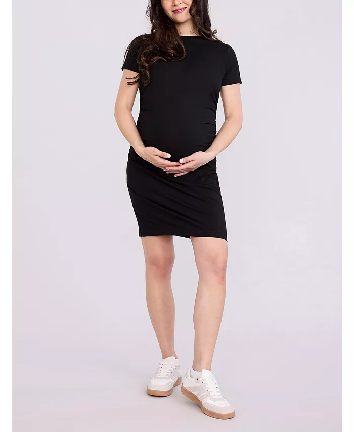 Платье-мини для беременных с круглым вырезом, короткими рукавами и сборками по бокам - Motherhood Motherhood Maternity, синий
Платье-мини для беременных с круглым вырезом, короткими рукавами и сборками по бокам - Motherhood Motherhood Maternity, синий