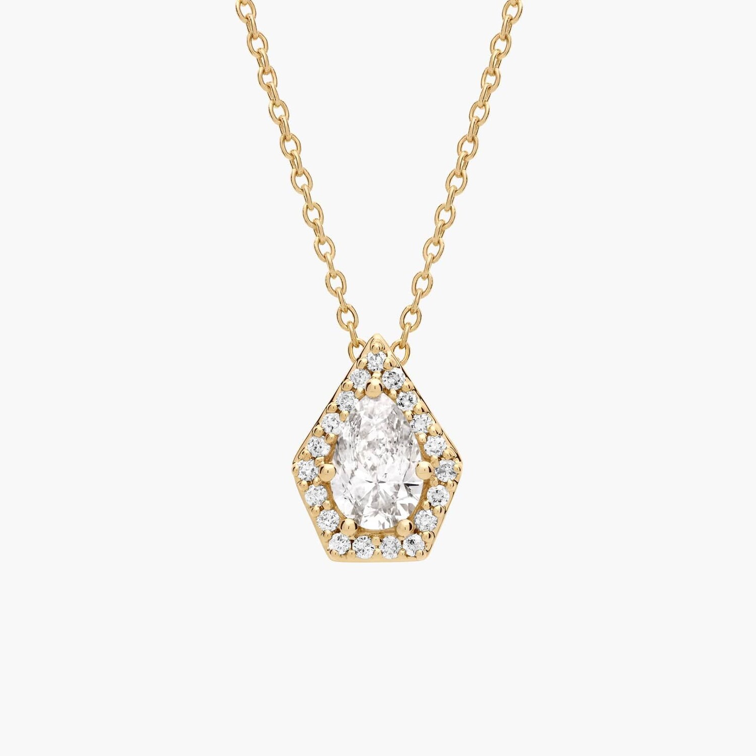 Подвеска с бриллиантами грушевидной огранки Five Edge Halo из 14-каратного желтого золота (2/5 карата). Blue Nile
Подвеска с бриллиантами грушевидной огранки Five Edge Halo из 14-каратного желтого золота (2/5 карата). Blue Nile