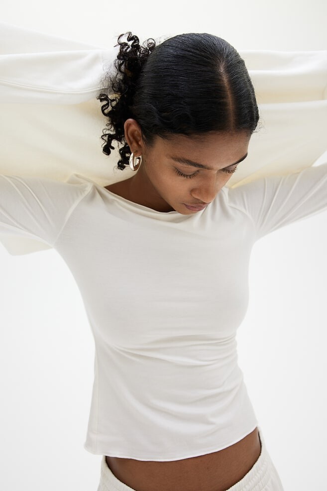 Полупрозрачная рубашка из джерси H&M, белый
Полупрозрачная рубашка из джерси H&M, белый