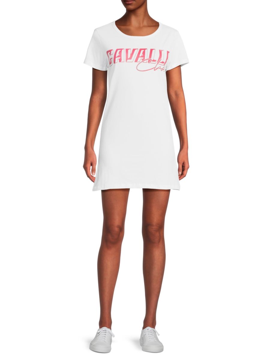 Футболка-мини-платье с логотипом Roberto Cavalli, белый
Футболка-мини-платье с логотипом Roberto Cavalli, белый