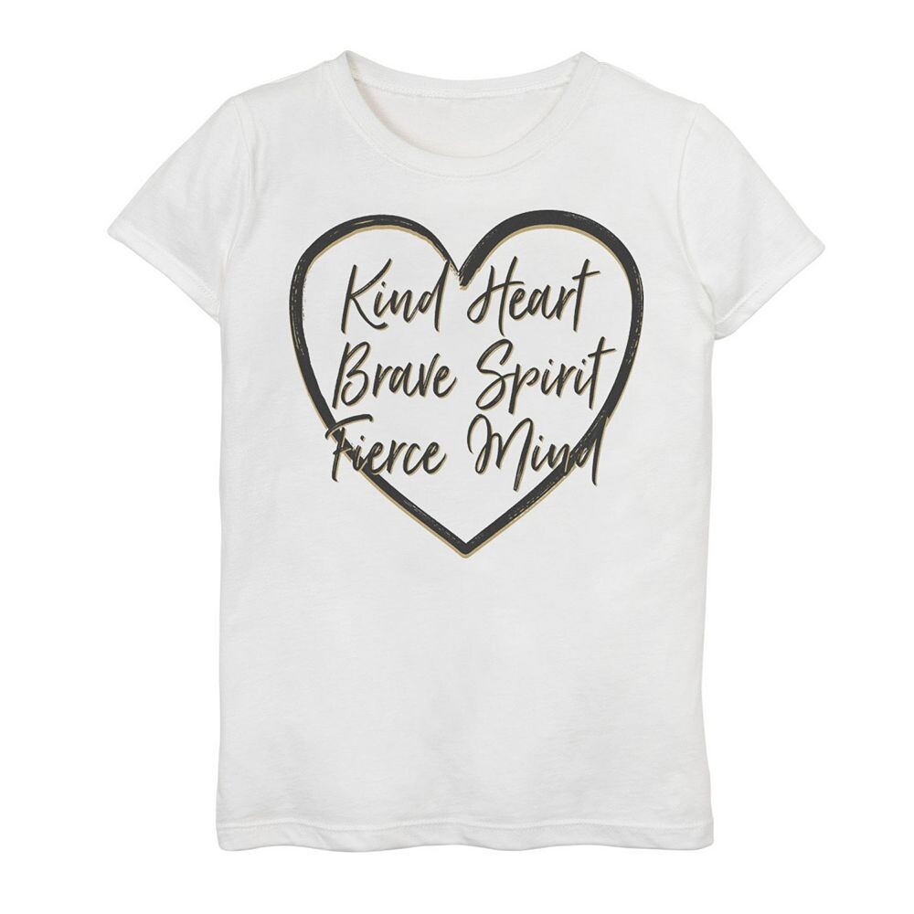 Футболка с вдохновляющим текстом и графическим рисунком Kind Brave Fierce для девочек 7–16 лет Licensed Character, белый
Футболка с вдохновляющим текстом и графическим рисунком Kind Brave Fierce для девочек 7–16 лет Licensed Character, белый