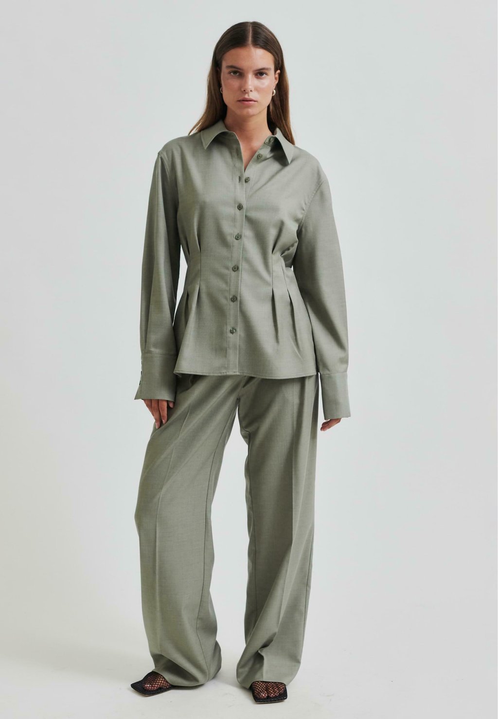 Блузка на пуговицах Second Female, зеленый
Блузка на пуговицах Second Female, зеленый