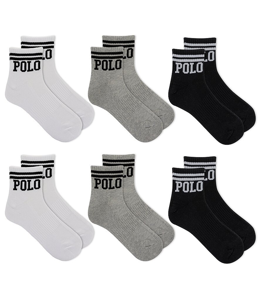 Набор четвертных носков с полосками и логотипом Polo Ralph Lauren, 6 шт., мультиколор
Набор четвертных носков с полосками и логотипом Polo Ralph Lauren, 6 шт., мультиколор